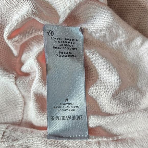 New Zadig & Voltaire Miss Amour Poudre Gardient Crystal Embellished Sweater Med - Picture 6 of 7